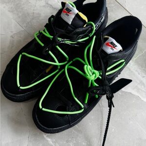 Nike Black and Neon Green Sneakers